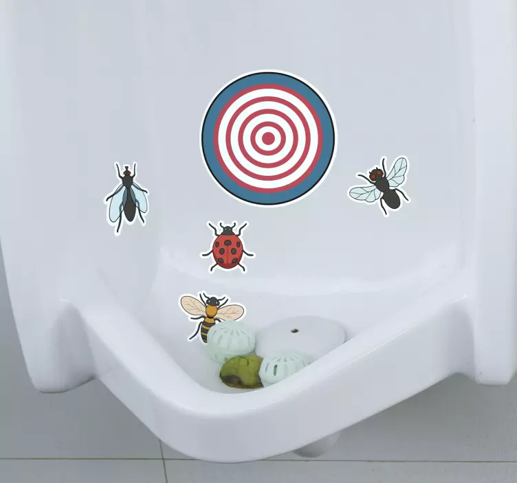 Urinal Target animal sticker - TenStickers