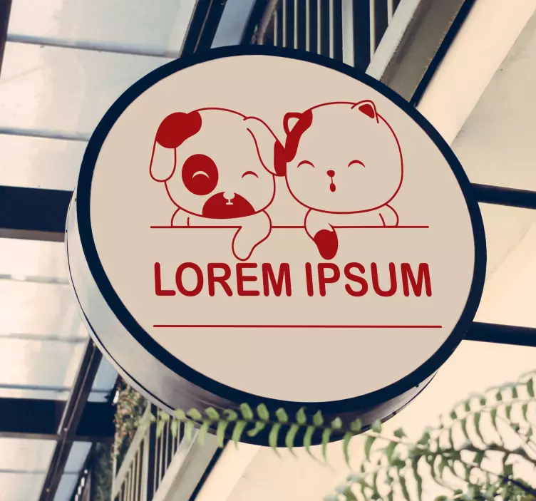 Veterinary showcase window sticker - TenStickers