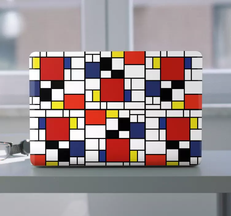 Vibrant Geometric Motif laptop skin - TenStickers