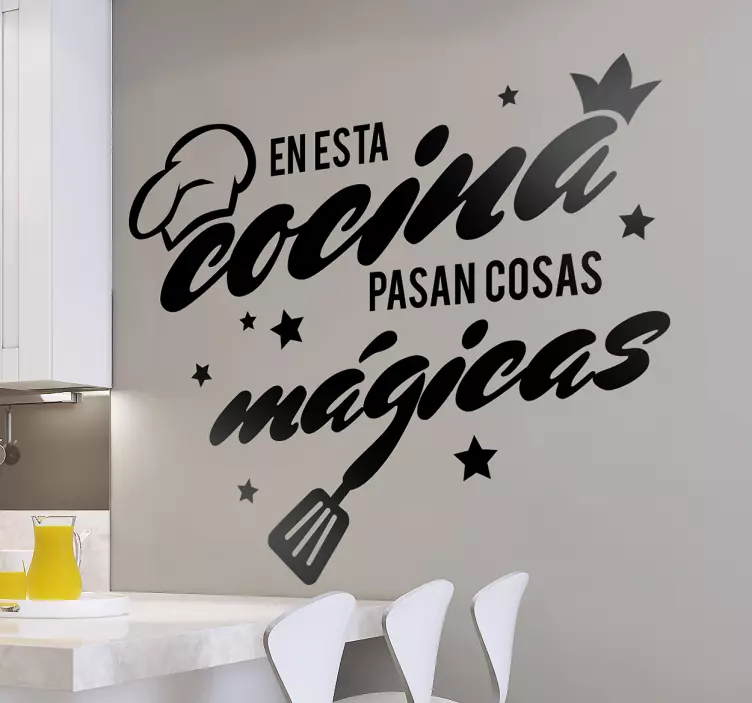 Vinilos para cocinas cosas mágicas kitchen wall sticker - TenStickers