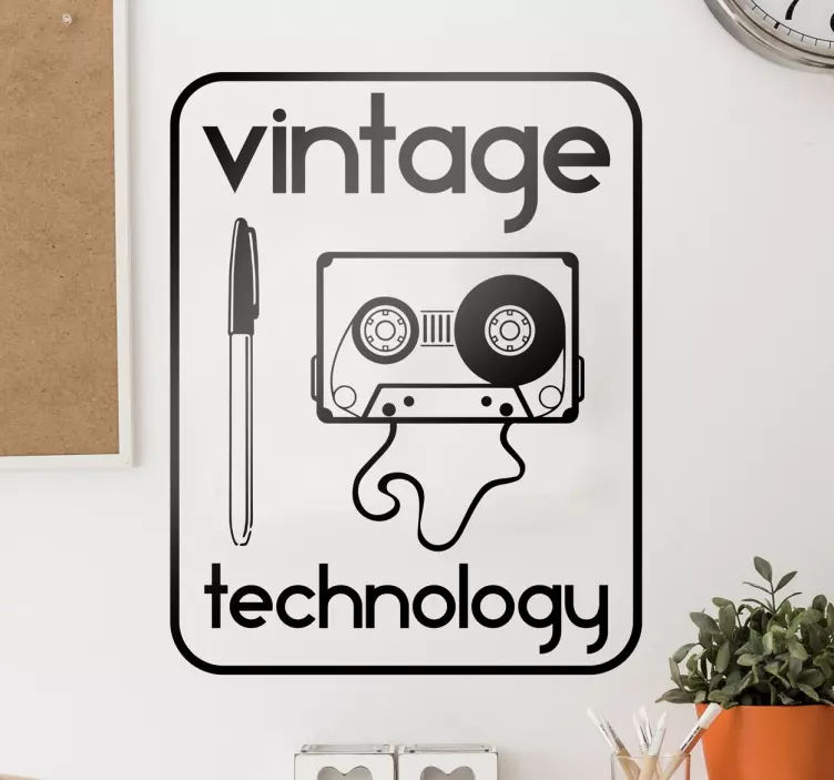 Vintage technology vintage wall decal - TenStickers