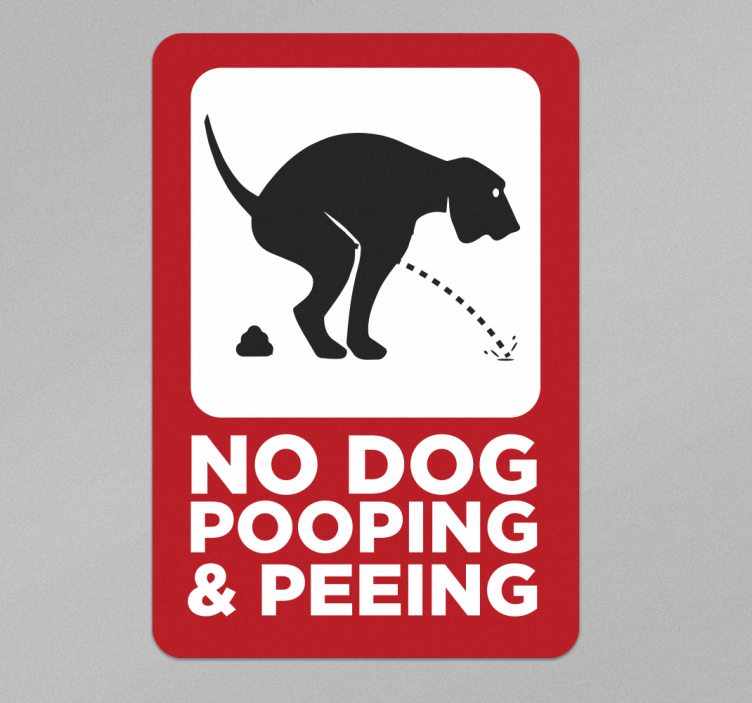 Vinyl sign no poop or pee - TenStickers
