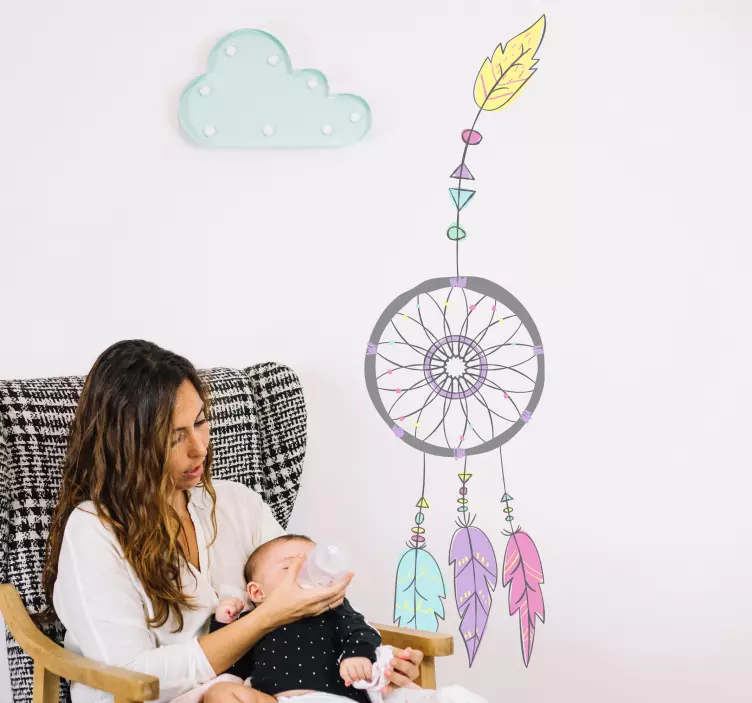 Wall decal dreamcatcher - TenStickers