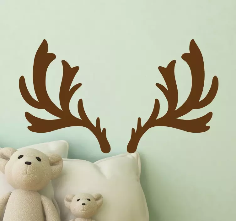 Wall sticker deer antler silhouettes - TenStickers