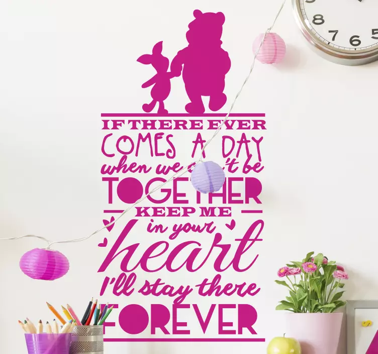 Wall sticker heartfelt togetherness forever quote - TenStickers