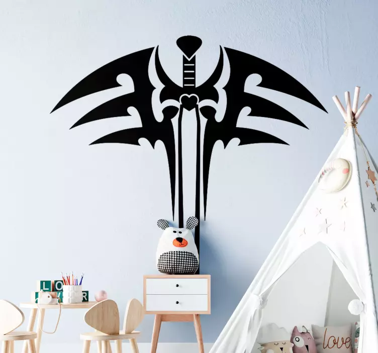 Wall sticker sword with wings - TenStickers