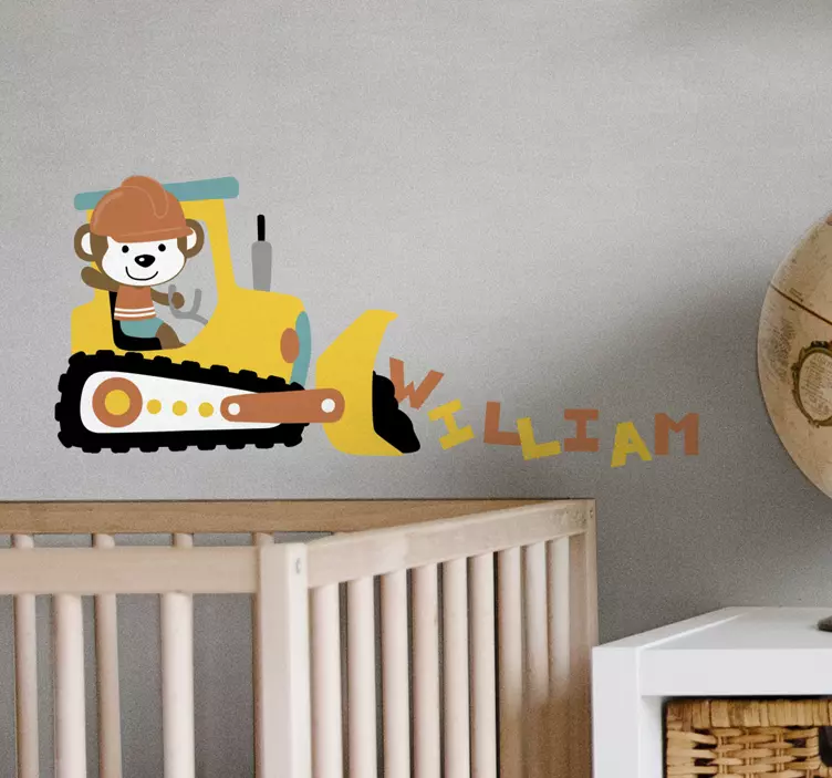 Wall stickers for kid cute construction character - TenStickers