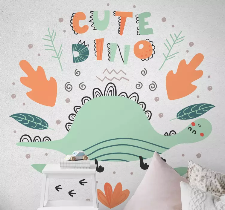 Wall stickers for kid cute dino design - TenStickers