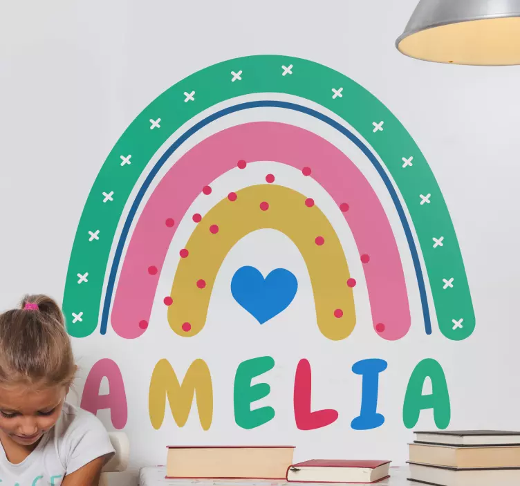 Wall stickers for kid personalized rainbow decor - TenStickers