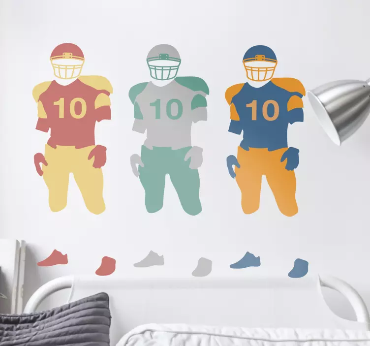 wallsticker football trio - TenStickers