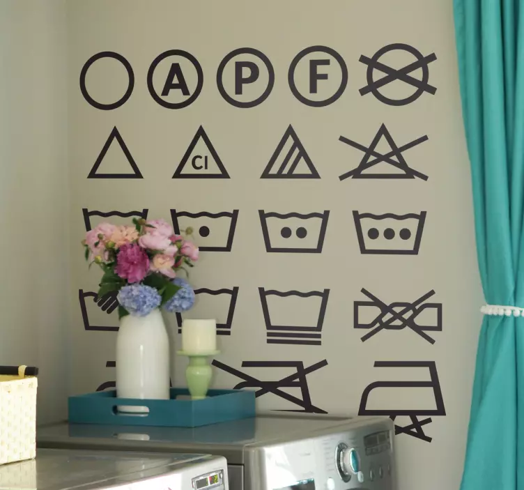 Washing Machine Icons Sign Stickers - TenStickers