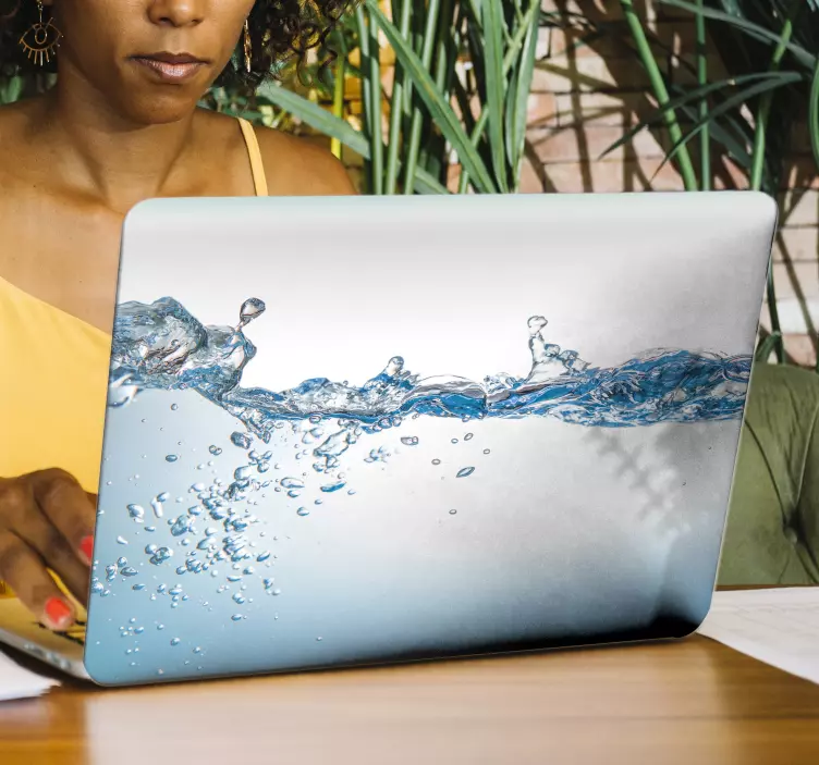 Water Splash Design laptop skin - TenStickers