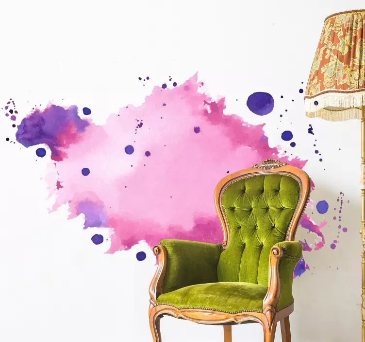 Watercolor splash effect decoration wall sticker - TenStickers