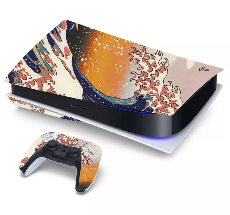 Waves and mountains PS5 skin - TenStickers