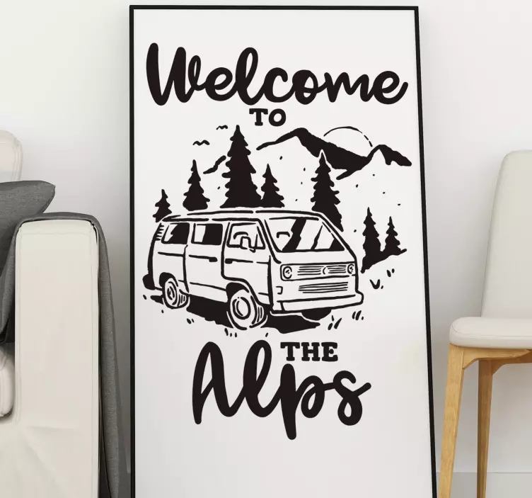 Welcome to the Alps silhouettes wall sticker - TenStickers