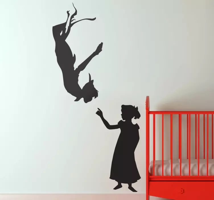 Wendy & Peter Pan Wall Sticker - TenStickers