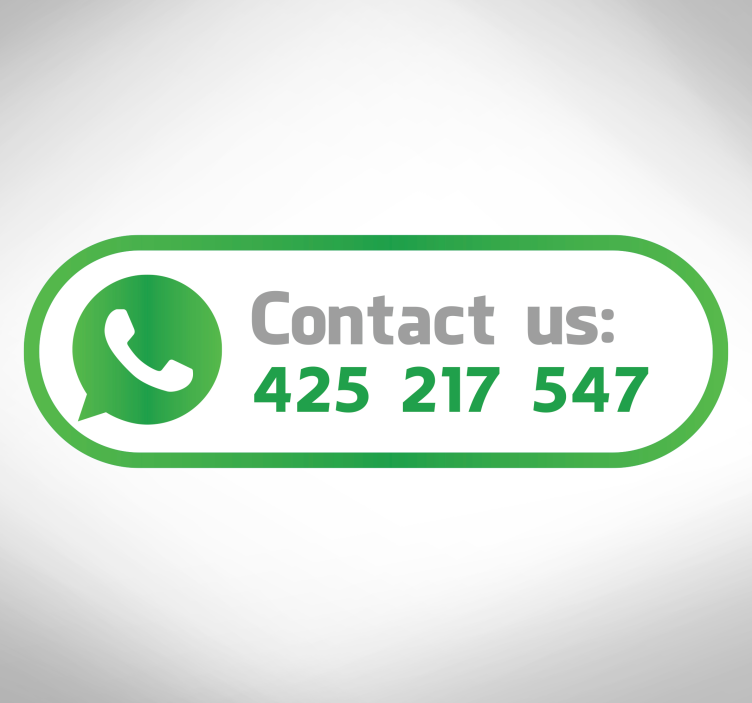 Whatsapp Business Phone Number Shop Window Sticker - TenStickers