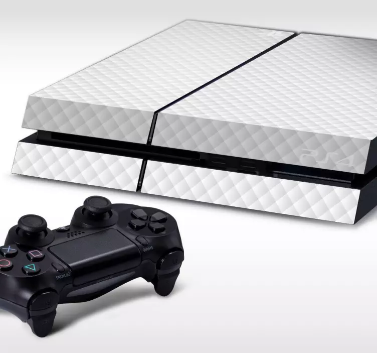 White quilted texture ps4 skin - TenStickers