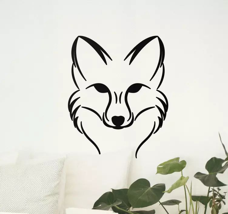 Wild fox head  wild animal decal - TenStickers