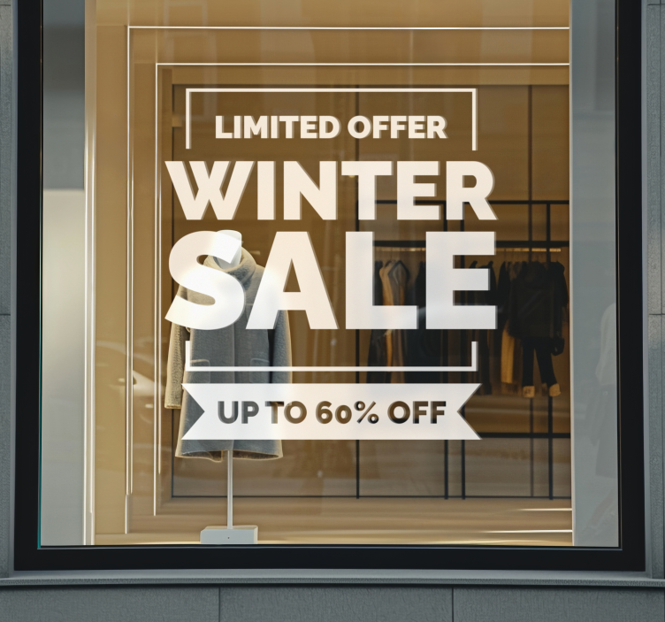 Winter limited offer sales sticker - TenStickers