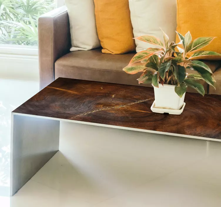 Wood Effect Living Room Wall Decor - TenStickers