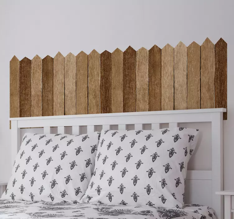 Wood headboards headboard sticker - TenStickers