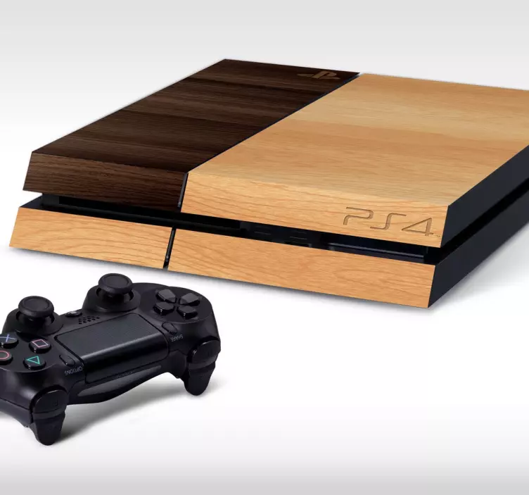 Balck and brown wooden texture ps4 skin - TenStickers