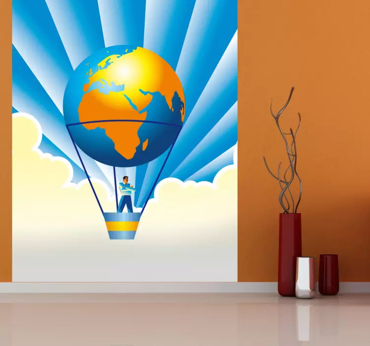 World Hot Air Balloon Sticker - TenStickers