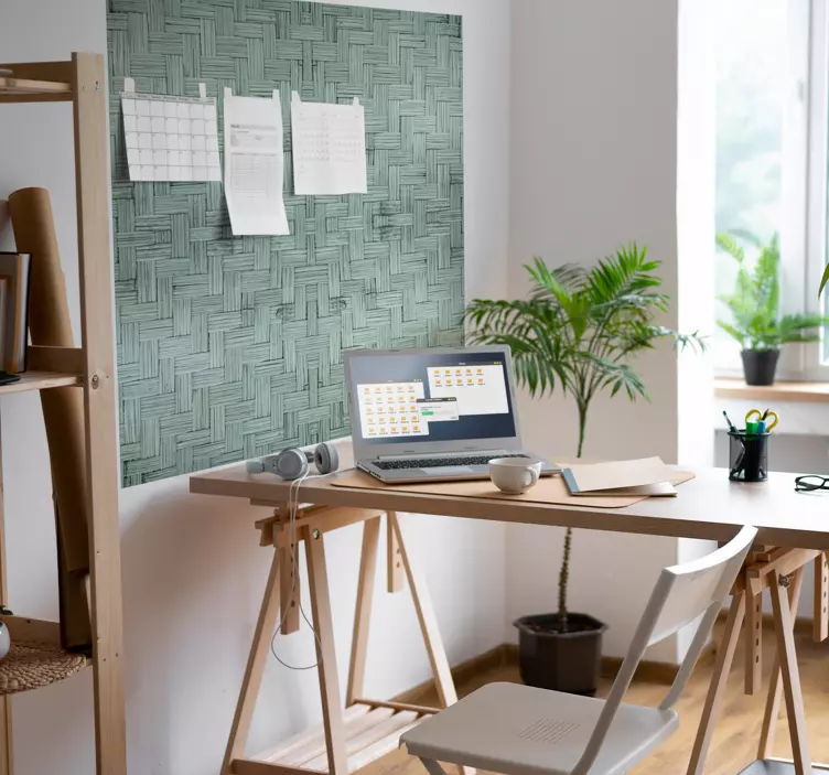 Woven textured surface office wall sticker - TenStickers