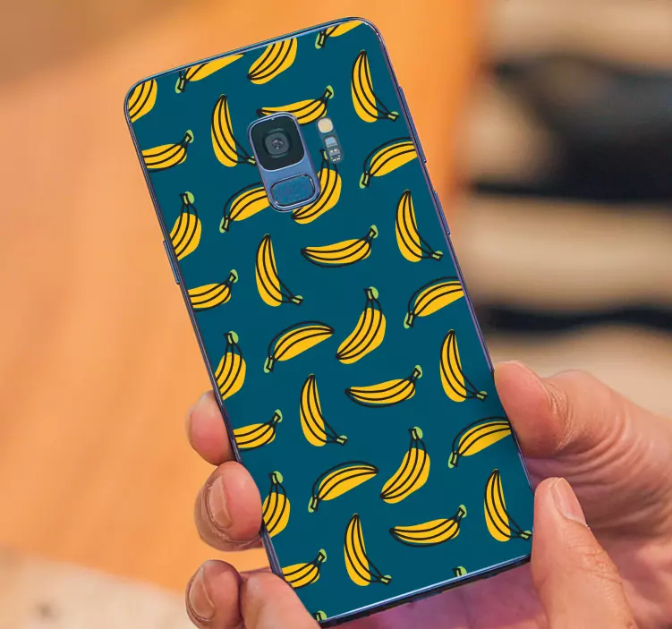 Yellow banana pattern Samsung stickers - TenStickers