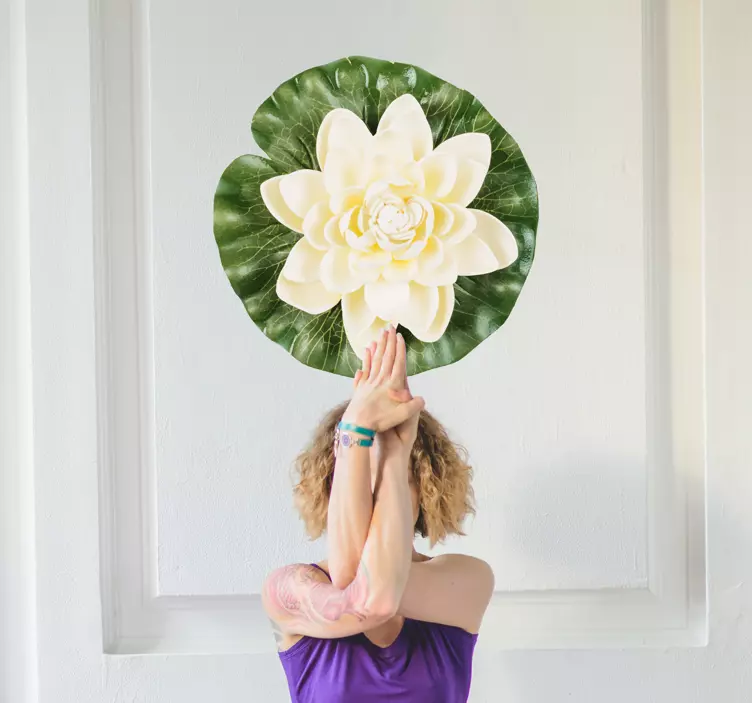 Yoga lotus flower wall sticker - TenStickers