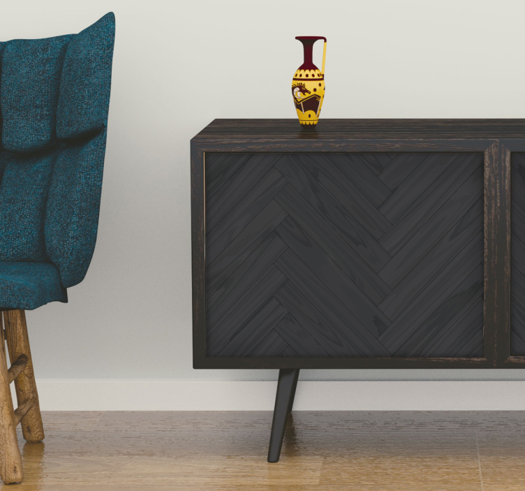 Zig zag wood texture  furniture sticker - TenStickers