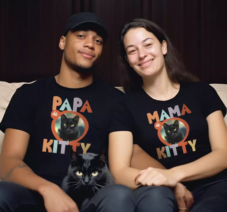 "papa mama" pet name Couple t shirts - TenStickers