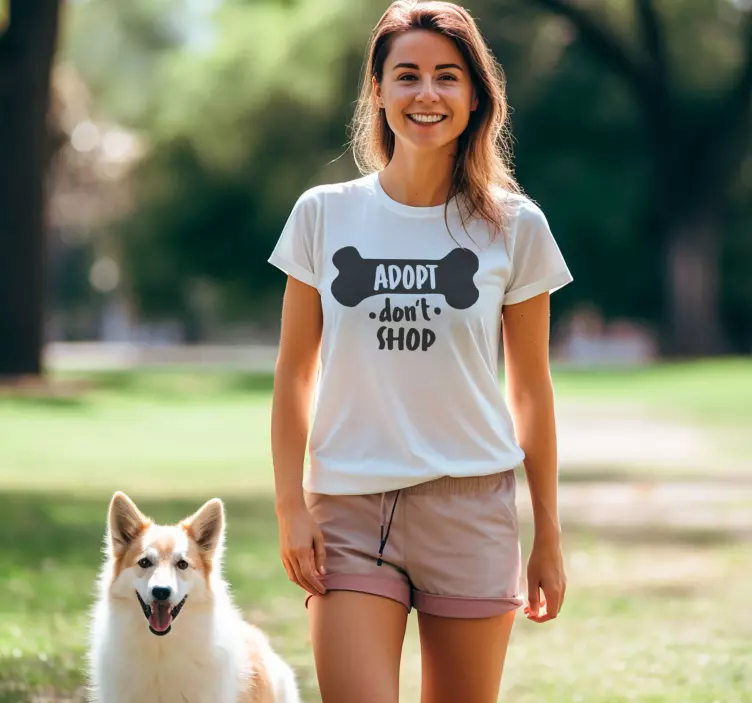 adopt don’t shop custom t-shirt - TenStickers