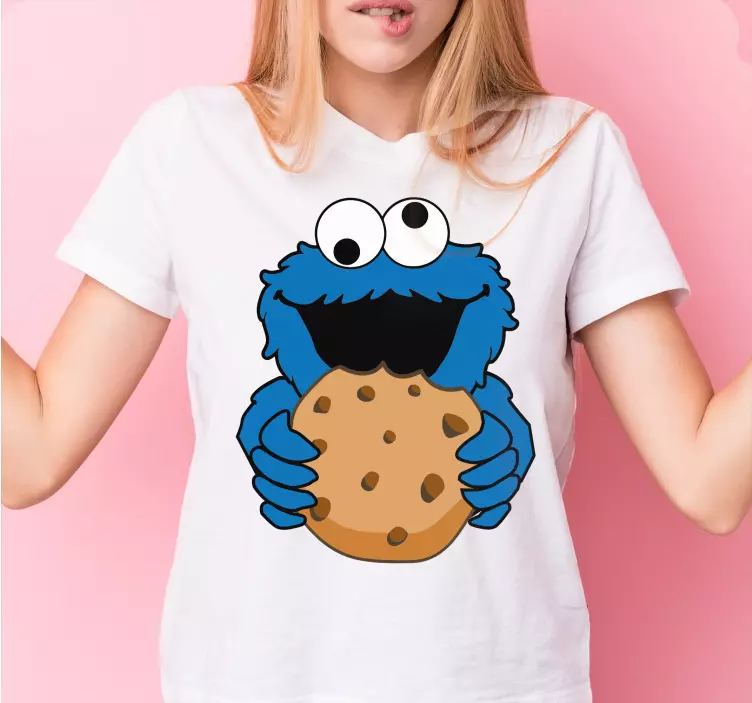 Cookie monster custom t-shirt - TenStickers