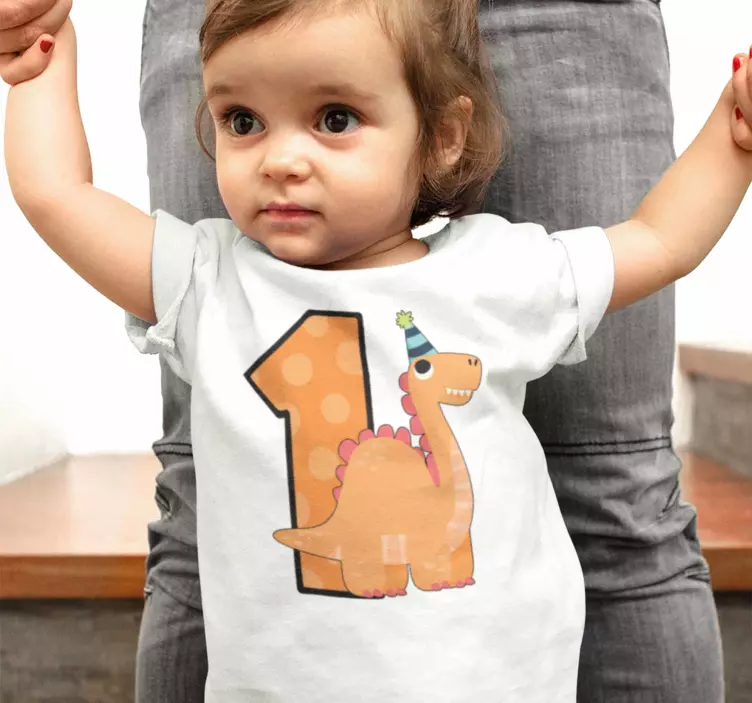 Baby Birthday Dinosaur t-shirt - TenStickers