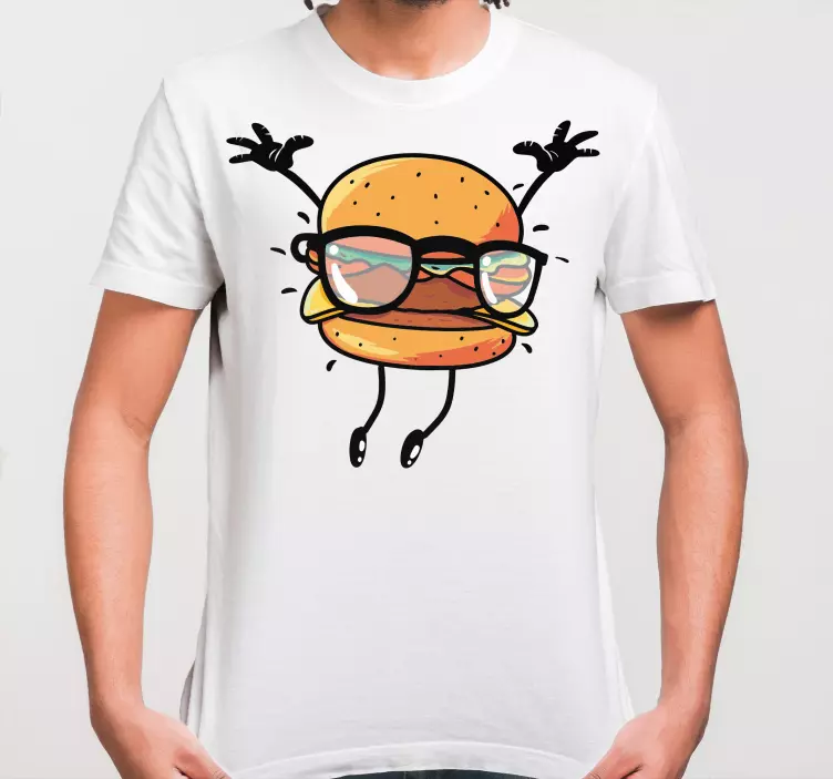 Cheesy burger graffiti cartoon custom t-shirt - TenStickers