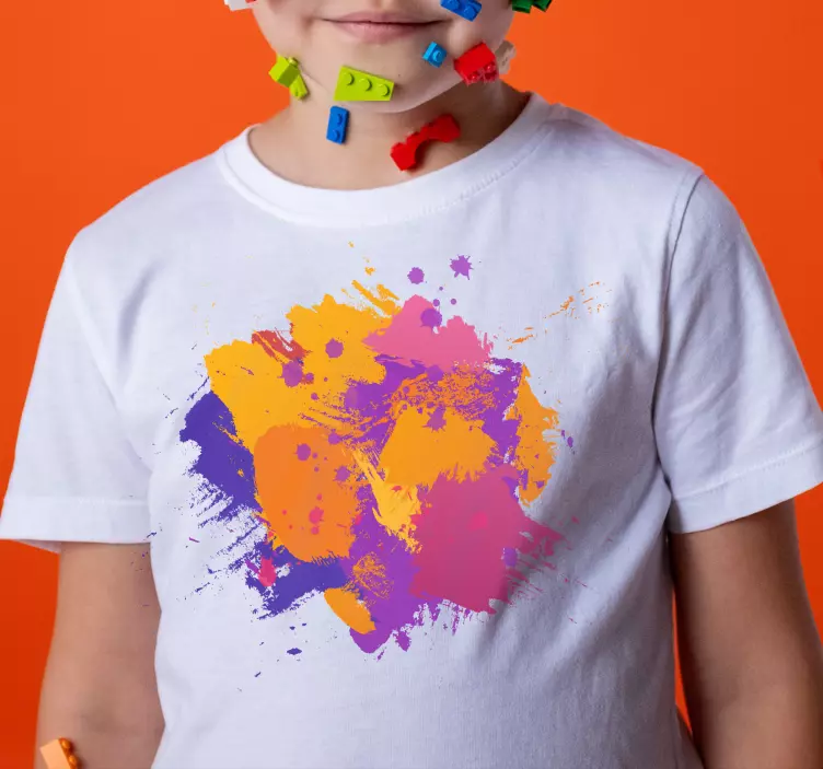Colorful rainbow paint explosion Kids t-shirt - TenStickers