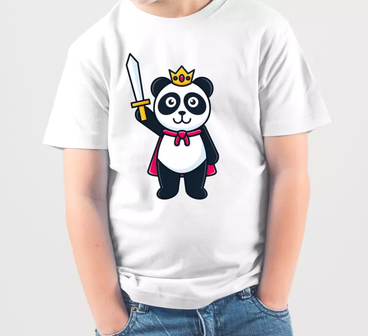 Cute Panda knight Kids t-shirt - TenStickers