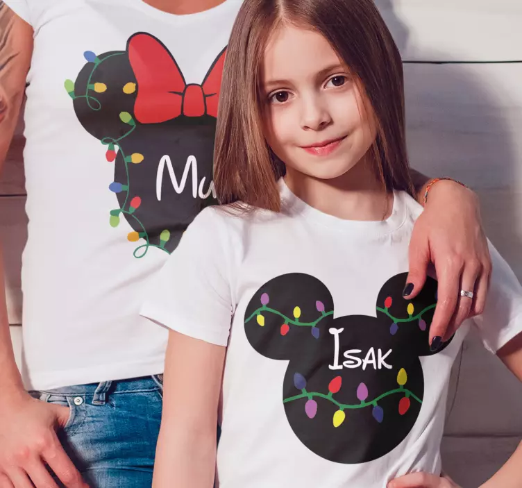 Disney christmas family Mother daughter shirt - TenStickers