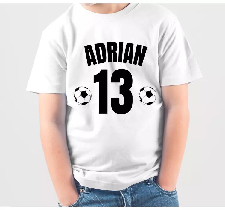 Football personalised Kids t-shirt - TenStickers