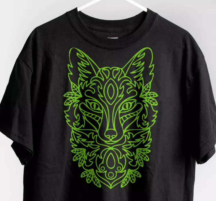 Fox Line Art custom t-shirt - TenStickers