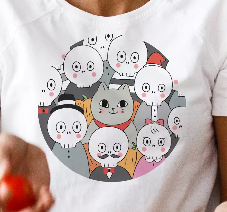 funny skeletons Halloween shirt - TenStickers