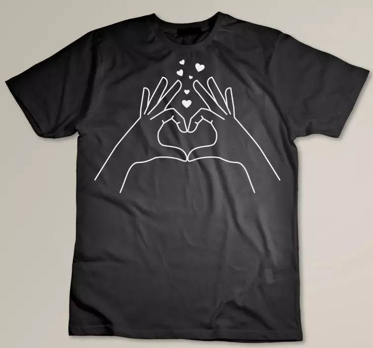 Heart Hands Design custom t-shirt - TenStickers