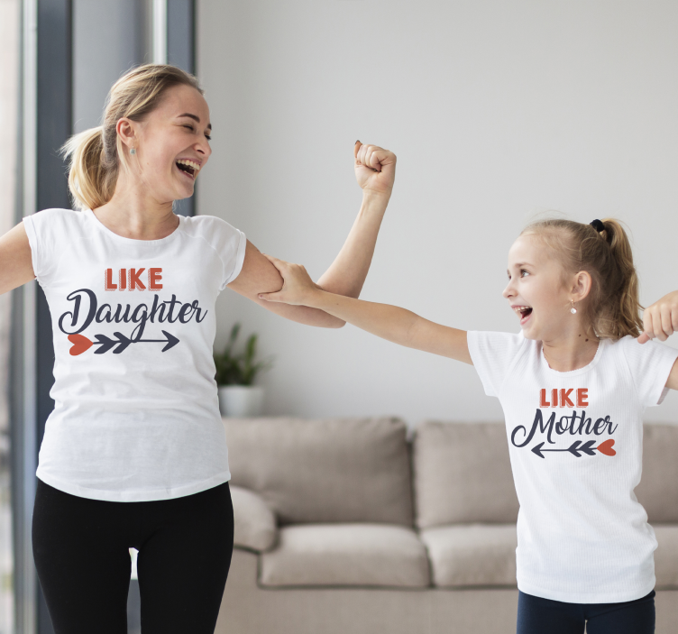 Hearted arrows mother and daughter t-shirts - TenStickers