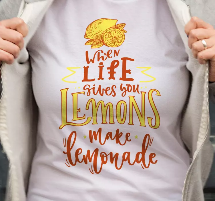 Lemon sketch quote cute t-shirt - TenStickers