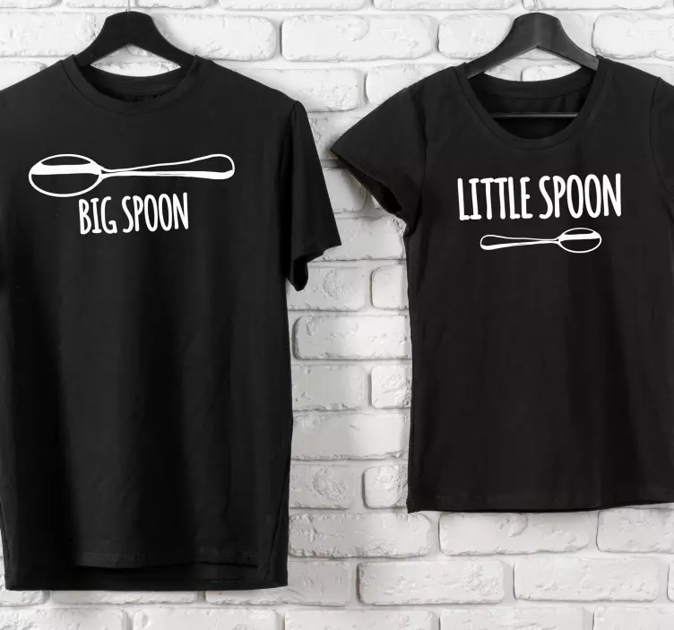 Big spoon and little spoon matching couple t shirt - TenStickers