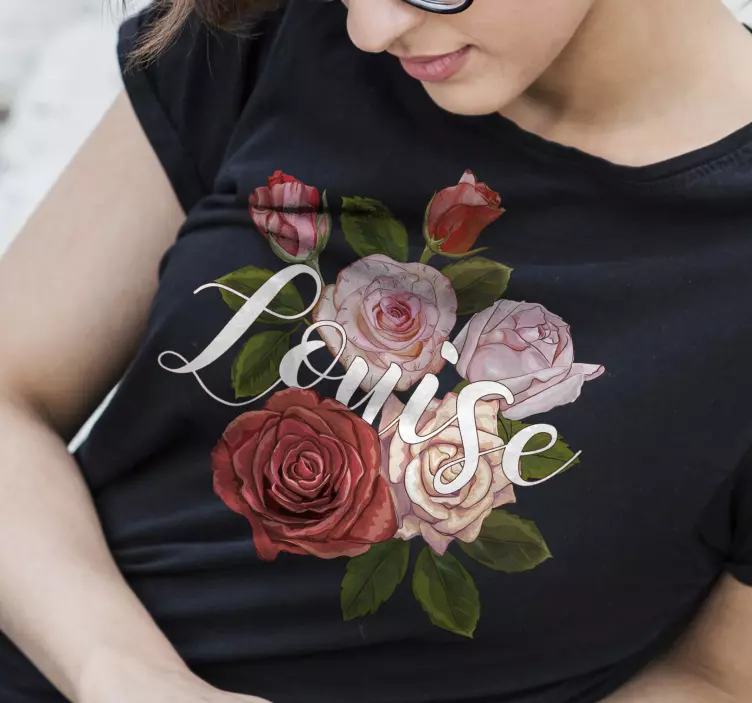 Personalized bouquet vintage t-shirt - TenStickers