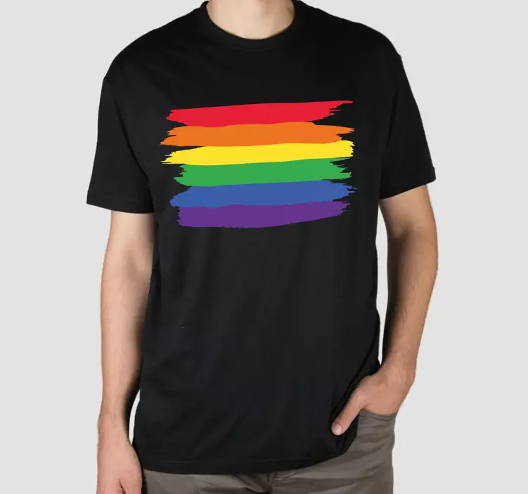 Rainbow Color Stripes t-shirt - TenStickers