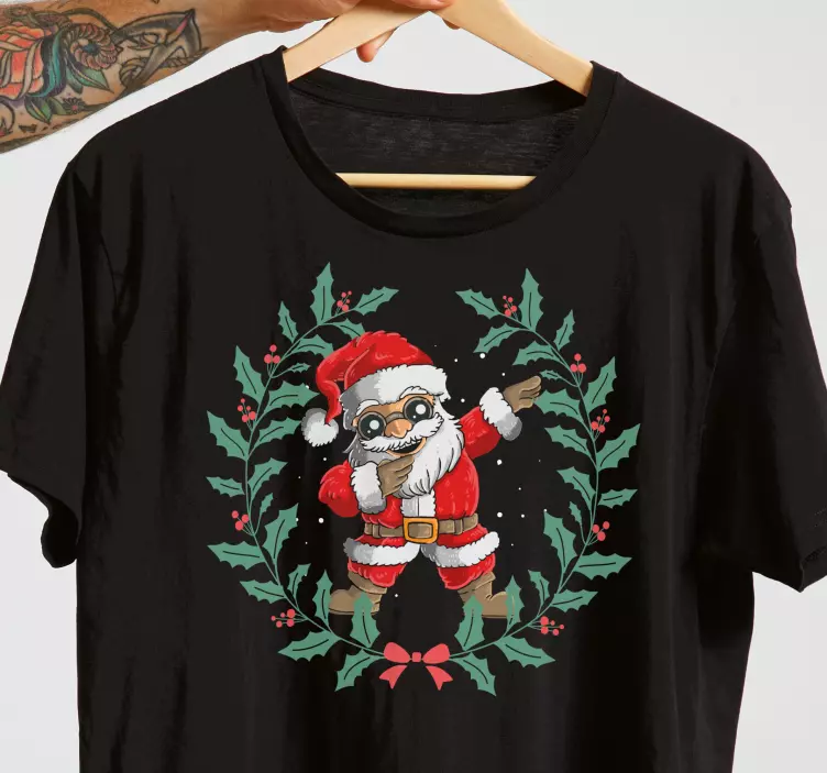 Santa in holiday vibes Christmas t-shirt - TenStickers